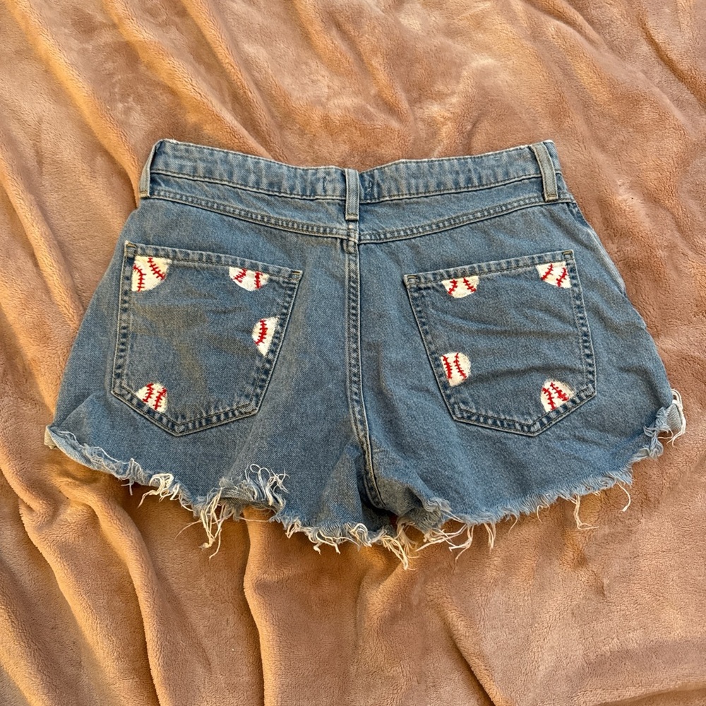 Custom Painted Forever 21 Denim Shorts